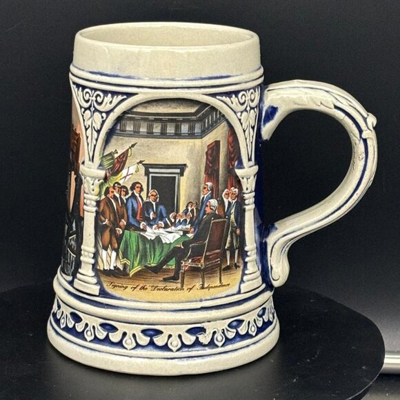 Vintage Gerz W Germany Declaration of Independence Stoneware Beer Stein Mug - Picture 3 of 9